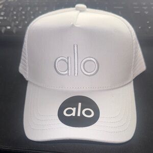 ALO Yoga White Mesh Cap